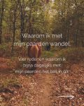 Waarom ik met mijn paarden wandel.

Vier redenen waarom ik bijna dagelijks met mijn paarden het bos in ga.

Beweging
Onze huispaarden bewegen te weinig omdat het grondstuk daarvoor te klein waardoor de motivatie gewoon ontbreekt. Ik zie het ook bij Noah en Molly, ondanks dat we paden hebben en voederplekken op verschillende plaatsen, toch bewegen ze te weinig.
Wandelen is ideaal voor rustige natuurlijke beweging.

Voeding
Vrij levende paarden hebben veel meer keuze in plantensoorten dan onze huispaarden. Met goed weidebeheer en het aanplanten van verschillende soorten bomen en struiken in je wei kan je de diversiteit verhogen. Maar tijdens onze wandelingen komen we nog zoveel meer tegen, daarbij wisselt het aanbod natuurljk per seizoen.

Gezondheid
Beweging is goed voor de gezondheid. Bij zowel Noah als Molly merk ik een groot verschil in de soepelheid van hun beweging als we regelmatig op stap gaan. Het grazen in een natuurlijke omgeving ondersteunt daarbij het darmmicrobioom. En het lopen over verschillende ondergronden bevordert de hoefgezondheid.

Omgeving
Verandering van omgeving kan waardevol zijn voor mentale gezondheid. Het is belangrijk dat de paarden alle rust krijgen waar ze wonen, zo min mogelijk stress is van groot belang. Maar bij Noah merk ik dat hij af en toe een uitdaging nodig heeft en vooral dat hij er op zijn eigen manier mee om kan gaan. Natuurlijk moet dit wel binnen bepaalde grenzen blijven, dit is voor elk paard weer anders.

Wandel jij ook regelmatig met je paard?
Wat is jouw grootste motivatie?

Onzeker over welke planten er onderweg gegeten worden? In 'Het grazen in het landschap plantenboek - Wat paarden eten' vind je tal van mogelijkheden.

https://marshawijlhuizen.nl/mijn-boeken/

#wandelenmetpaarden
#paardenplanten
#natuurlijkepaardenvoeding